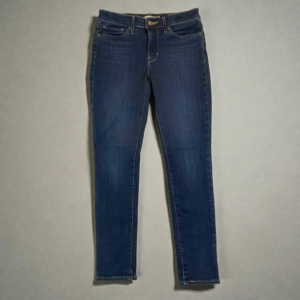 Levi's 711 Low Rise Skinny Jeans Women's 27 Dark Wash Stretch Cotton Blend